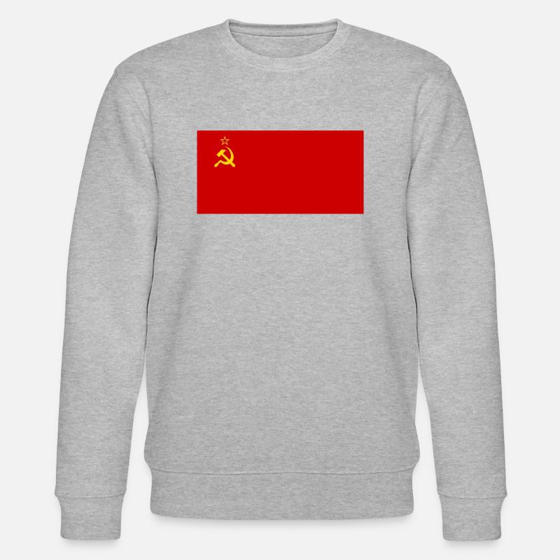 Flagge der Sowjetunion - Stanley/Stella Unisex Bio-Sweatshirt CHANGER  - Grau meliert