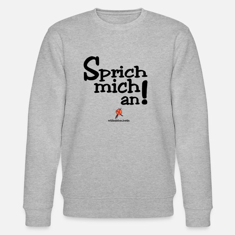 Sprich mich an! - Stanley/Stella Unisex Bio-Sweatshirt CHANGER  - Grau meliert