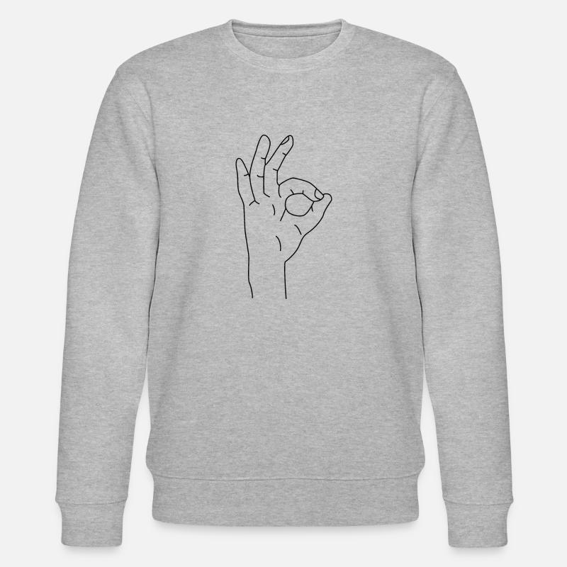 Handzeichen - Stanley/Stella Unisex Bio-Sweatshirt CHANGER  - Grau meliert