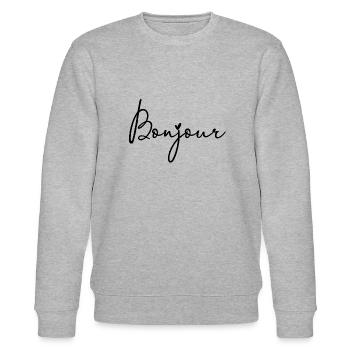 Bonjour - Sweat bio CHANGER Stanley/Stella Unisexe - gris chiné - Devant - Nik (191cm) & Marisol (170cm)