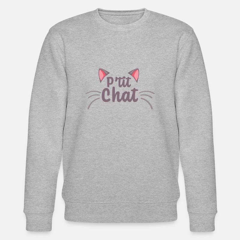 P'tit Chat - Sweat bio CHANGER Stanley/Stella Unisexe - gris chiné
