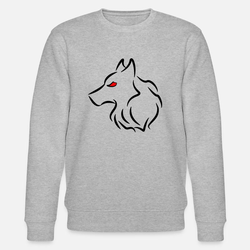 Der Wolf - Stanley/Stella Unisex Bio-Sweatshirt CHANGER  - Grau meliert