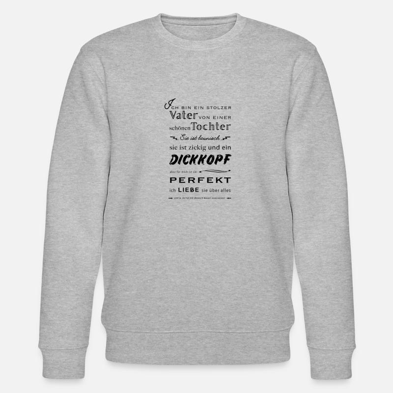 Vater lustige Spruch Geschenk - Stanley/Stella Unisex Bio-Sweatshirt CHANGER - Grau meliert