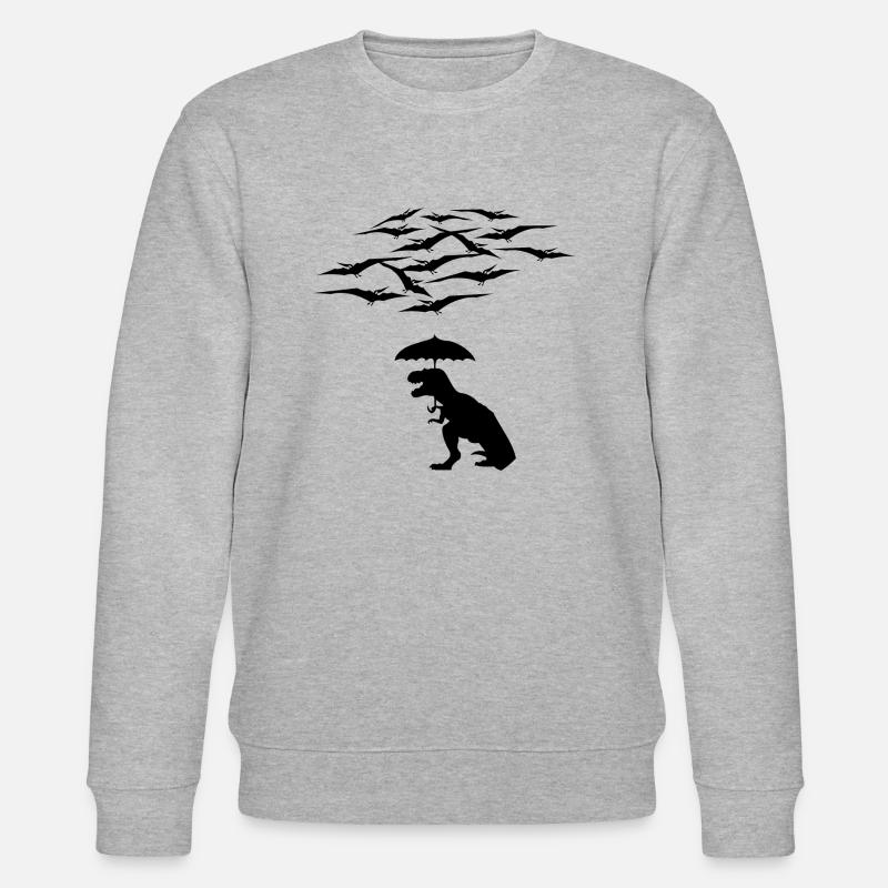 Trex vs les ptérodactyles - Sweat bio CHANGER Stanley/Stella Unisexe - gris chiné