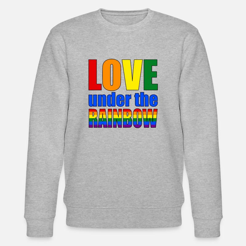 Liebe unter dem Regenbogen - Stanley/Stella Unisex Bio-Sweatshirt CHANGER  - Grau meliert