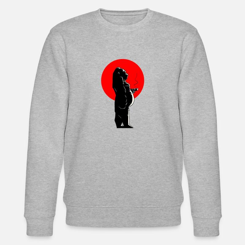 Coffee time & Gorilla - Sweat bio CHANGER Stanley/Stella Unisexe - gris chiné