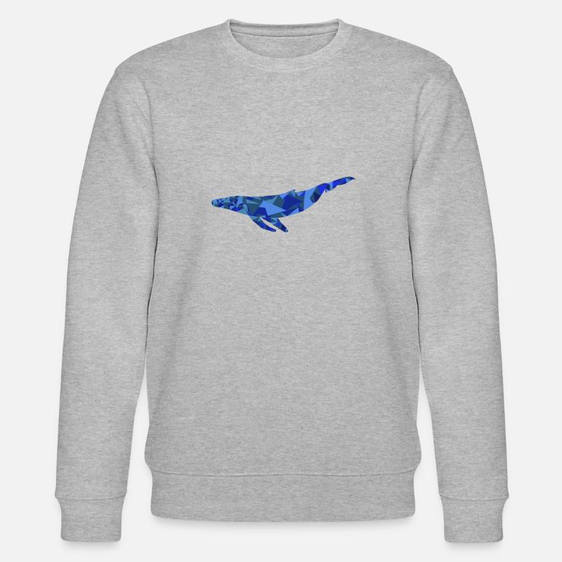 Whal Geometric - Stanley/Stella Unisex Bio-Sweatshirt CHANGER  - Grau meliert