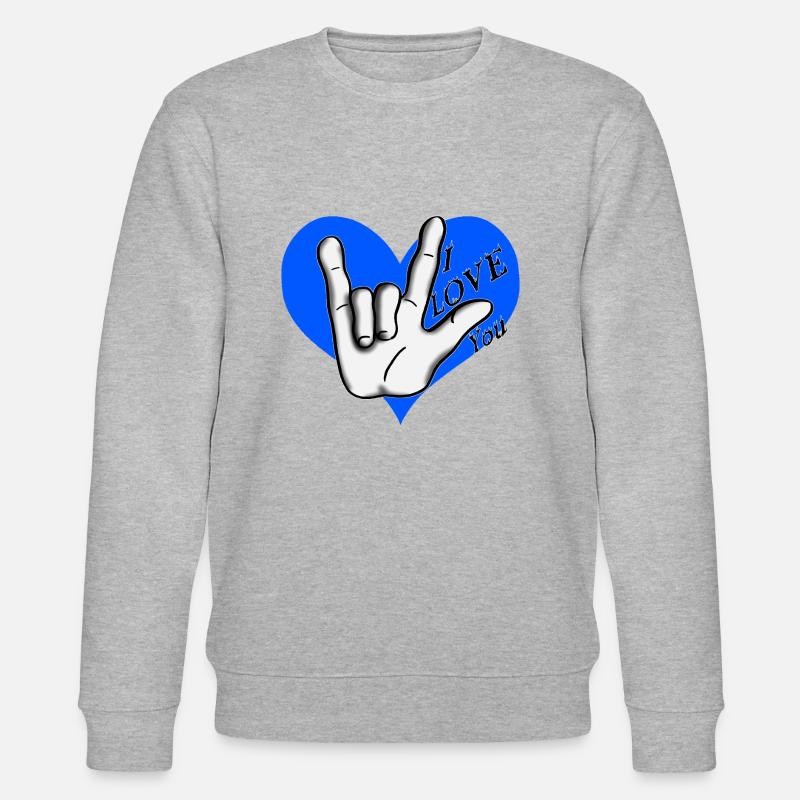 Liebe Liebe Blau - Stanley/Stella Unisex Bio-Sweatshirt CHANGER  - Grau meliert