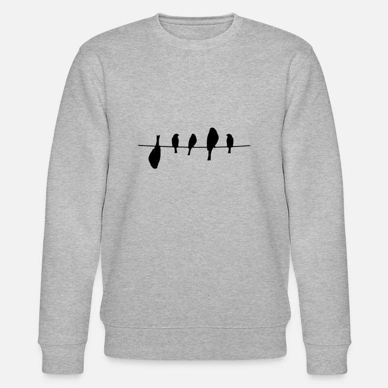Black Design Stay Weird - Stanley/Stella Unisex Bio-Sweatshirt CHANGER  - Grau meliert