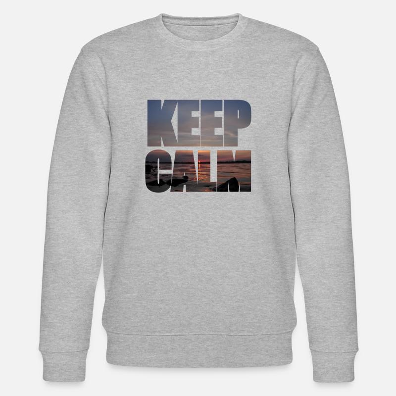 Keep calm Dekoration - Stanley/Stella Unisex Bio-Sweatshirt CHANGER  - Grau meliert