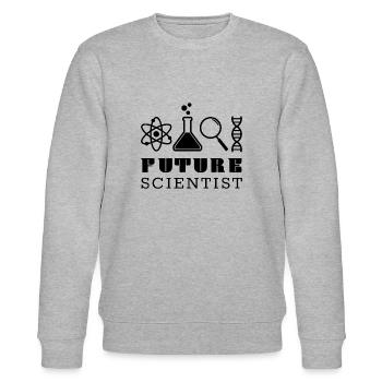 Future Scientist black - Stanley/Stella Unisex Bio-Sweatshirt CHANGER  - Grau meliert - Vorne - Nik (191cm) & Marisol (170cm)