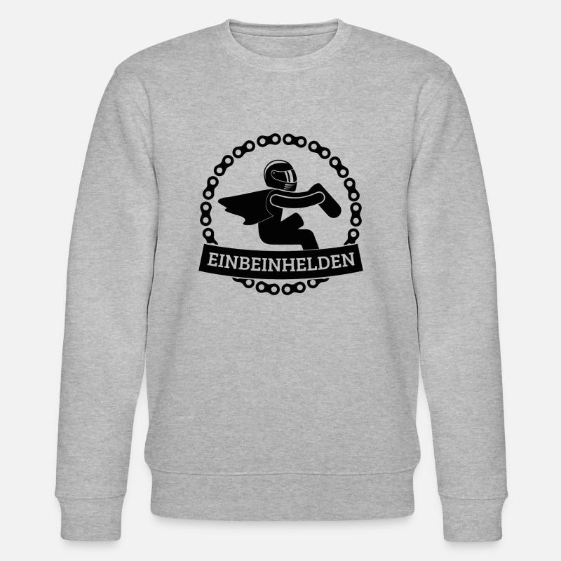 Einbeinhelden 1-farbig (schwarz) - Stanley/Stella Unisex Bio-Sweatshirt CHANGER  - Grau meliert