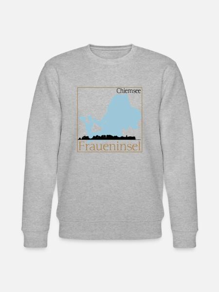 Fraueninsel Skyline - Stanley/Stella Unisex Bio-Sweatshirt CHANGER - Grau meliert