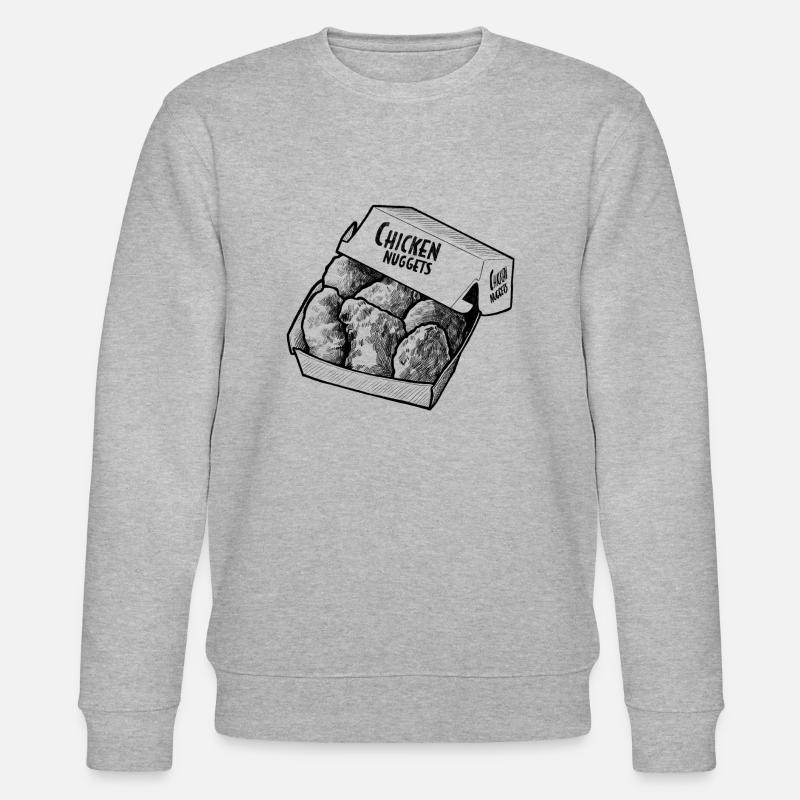Hühnernuggets Zeichnung - Stanley/Stella Unisex Bio-Sweatshirt CHANGER  - Grau meliert