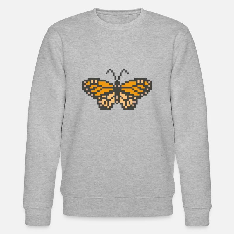 papillon monarque - Sweat bio CHANGER Stanley/Stella Unisexe - gris chiné