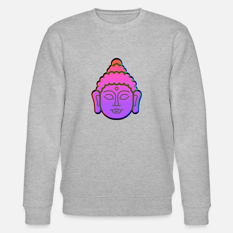 Party Buddha - Stanley/Stella Unisex Bio-Sweatshirt CHANGER  - Grau meliert