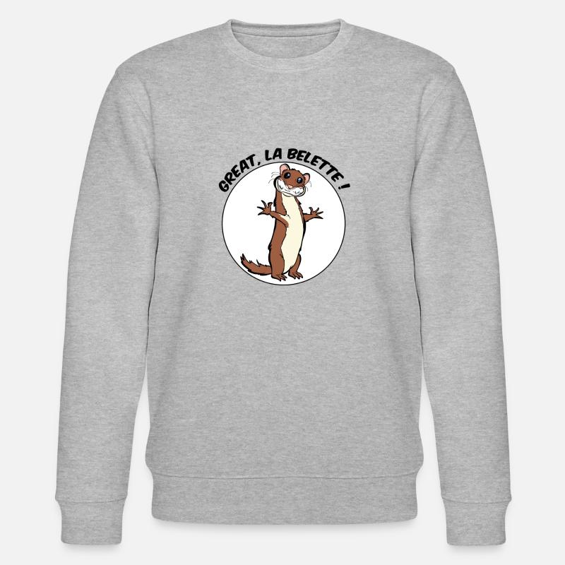 Großartig, das Wiesel! - Stanley/Stella Unisex Bio-Sweatshirt CHANGER  - Grau meliert