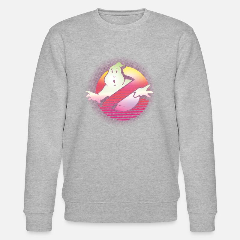 Ghostbusters Retro Neon Logo - Stanley/Stella Unisex Bio-Sweatshirt CHANGER  - Grau meliert