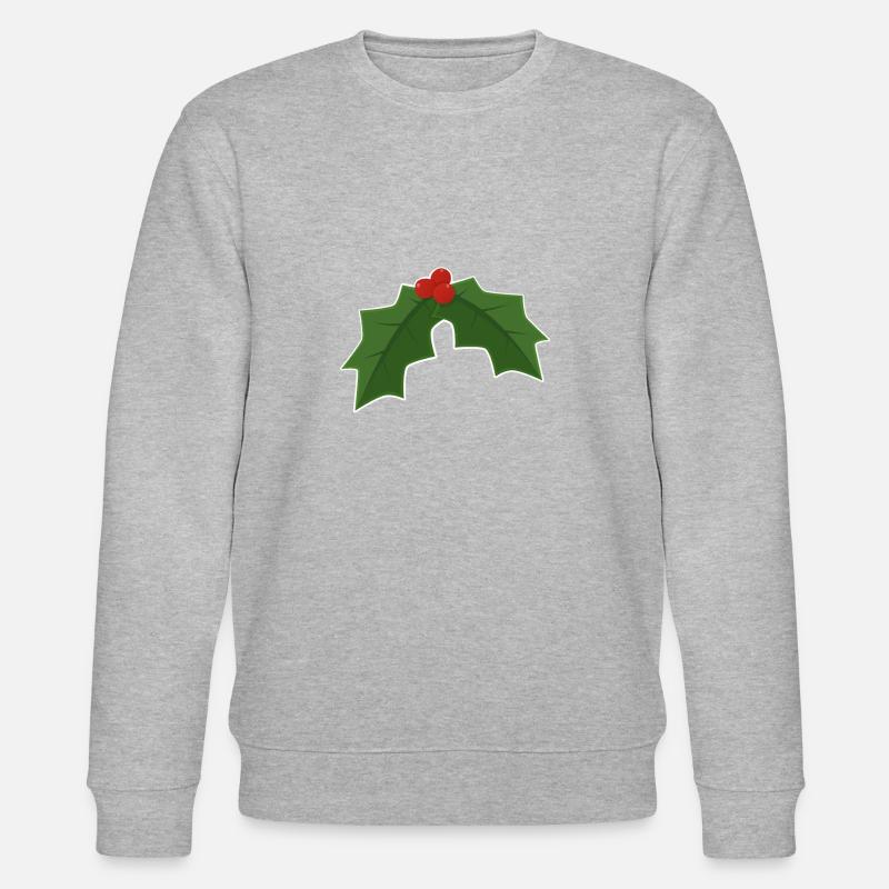Holly - Holly und Beeren - Stanley/Stella Unisex Bio-Sweatshirt CHANGER  - Grau meliert