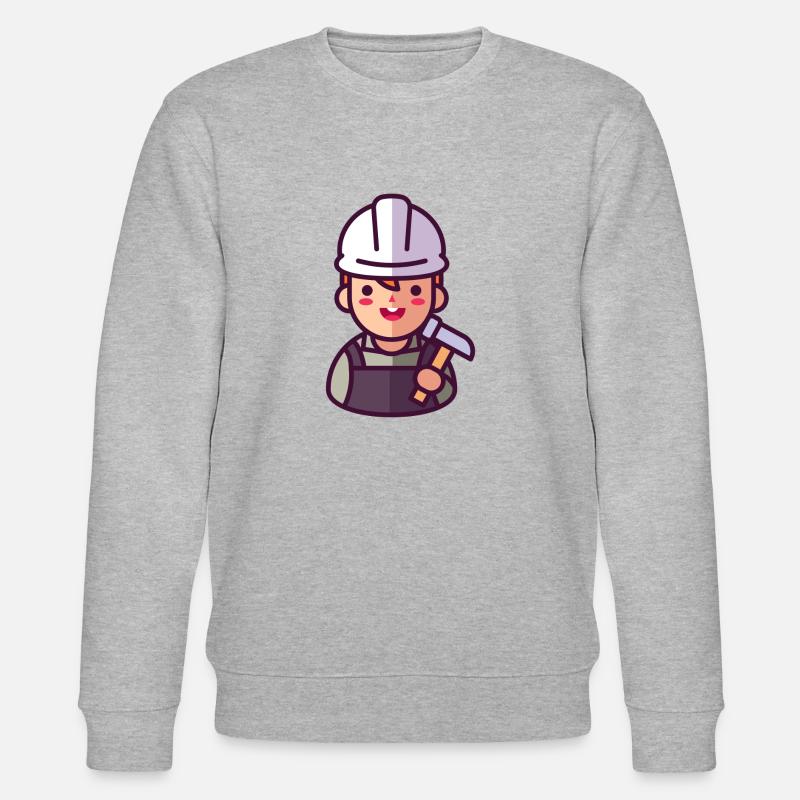 Bauarbeiter - Stanley/Stella Unisex Bio-Sweatshirt CHANGER  - Grau meliert
