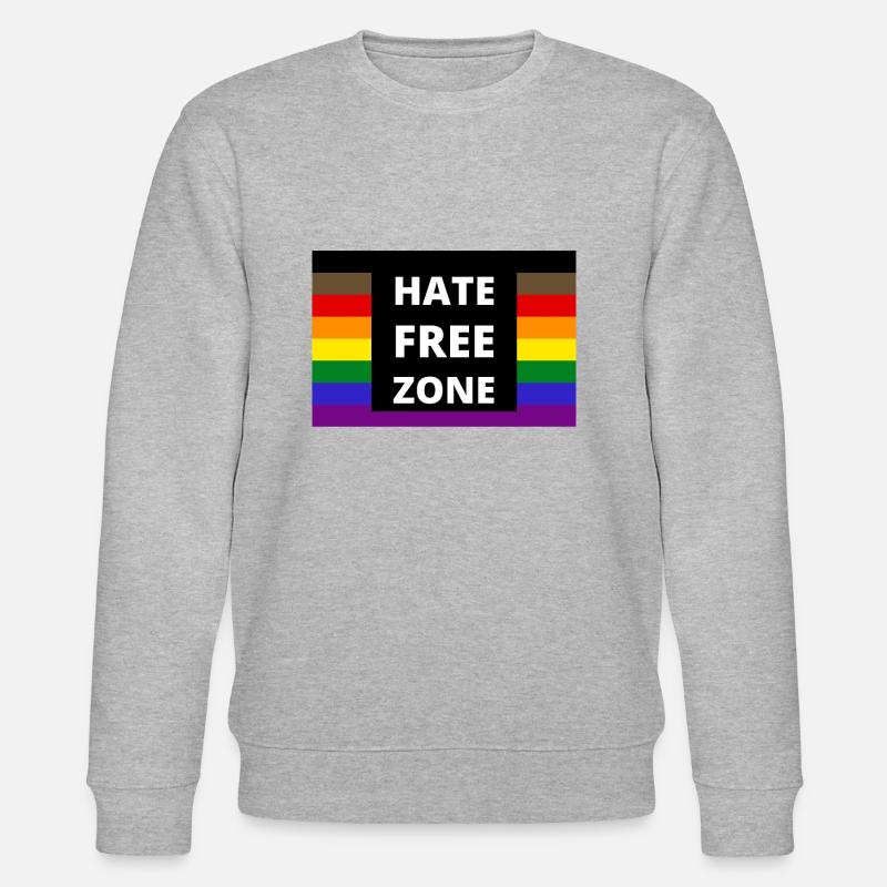 HATE FREE ZONE | queer - Stanley/Stella CHANGER Unisex Organic Sweatshirt - heather grey