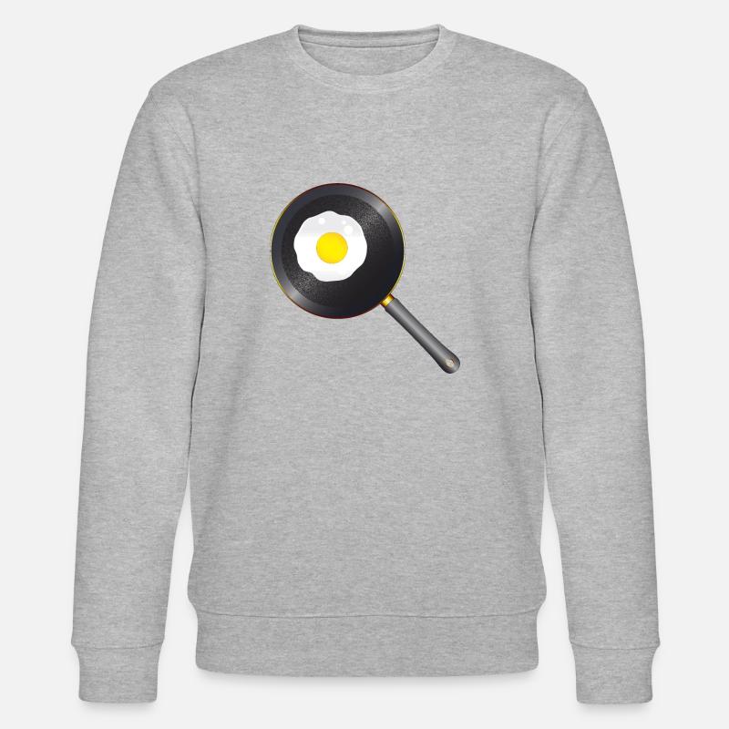 Friture d'œufs dans la poêle - Sweat bio CHANGER Stanley/Stella Unisexe - gris chiné