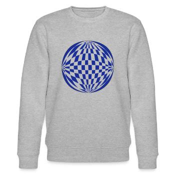 Kugel 3D - Stanley/Stella Unisex Bio-Sweatshirt CHANGER  - Grau meliert - Vorne - Nik (191cm) & Marisol (170cm)
