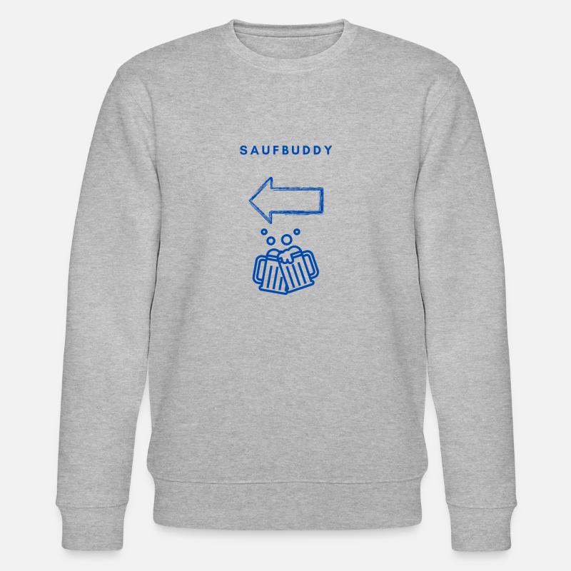 Saufbuddy - Blue - Stanley/Stella Unisex Bio-Sweatshirt CHANGER  - Grau meliert