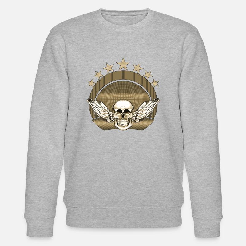 Le crâne - Sweat bio CHANGER Stanley/Stella Unisexe - gris chiné