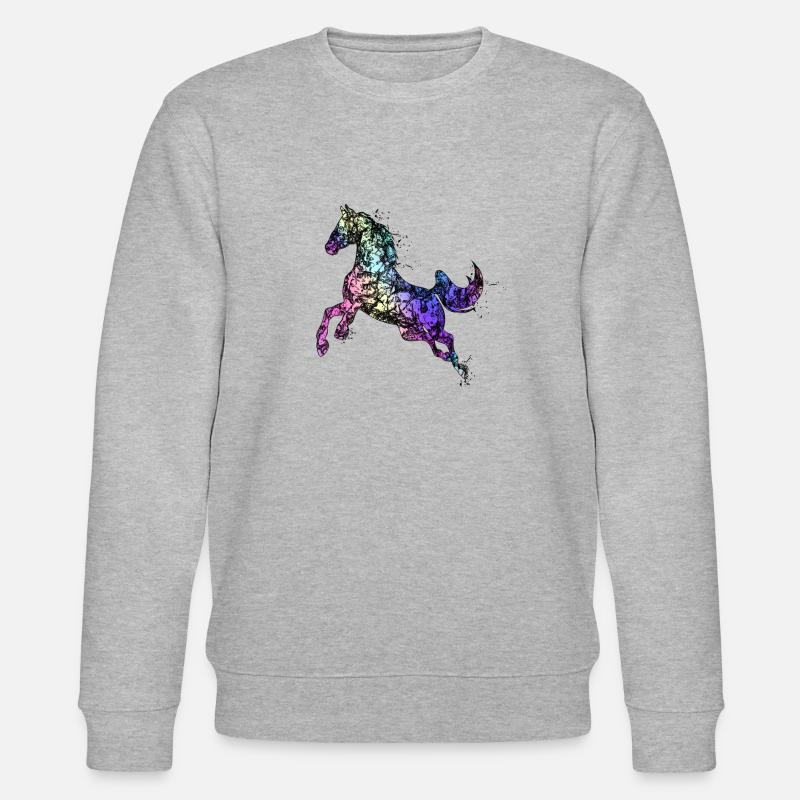 Pferd Horse - Stanley/Stella Unisex Bio-Sweatshirt CHANGER  - Grau meliert