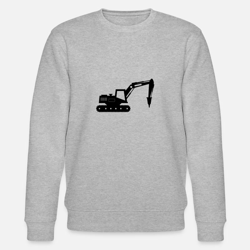 Raupenbagger - Stanley/Stella Unisex Bio-Sweatshirt CHANGER  - Grau meliert
