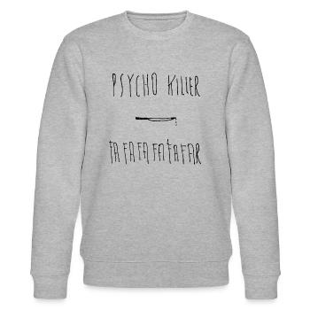 Psycho Killer - Stanley/Stella CHANGER Unisex Organic Sweatshirt - heather grey - Front - Nik (191cm) & Marisol (170cm)