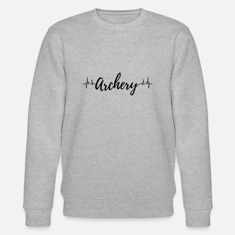 Bogenschießen Herzschlag. - Stanley/Stella Unisex Bio-Sweatshirt CHANGER  - Grau meliert