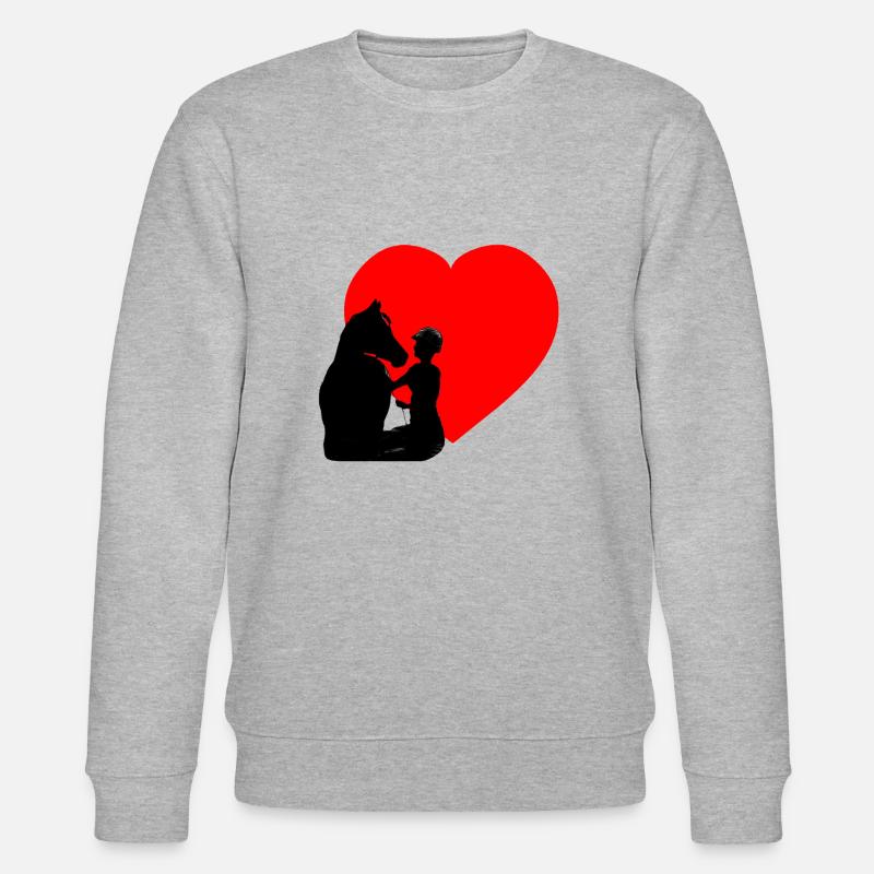 Pferd - Stanley/Stella Unisex Bio-Sweatshirt CHANGER - Grau meliert