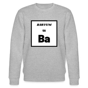 BARYUM (Ba) - Chemical Element 56 - Stanley/Stella CHANGER Unisex Organic Sweatshirt - heather grey - Front - Nik (191cm) & Marisol (170cm)
