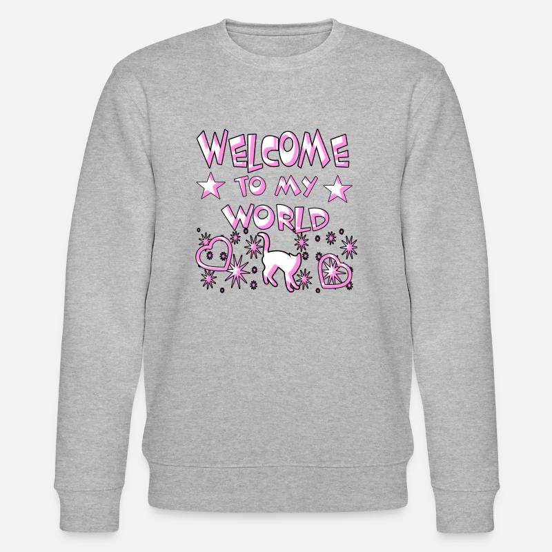 Katze - Stanley/Stella Unisex Bio-Sweatshirt CHANGER  - Grau meliert