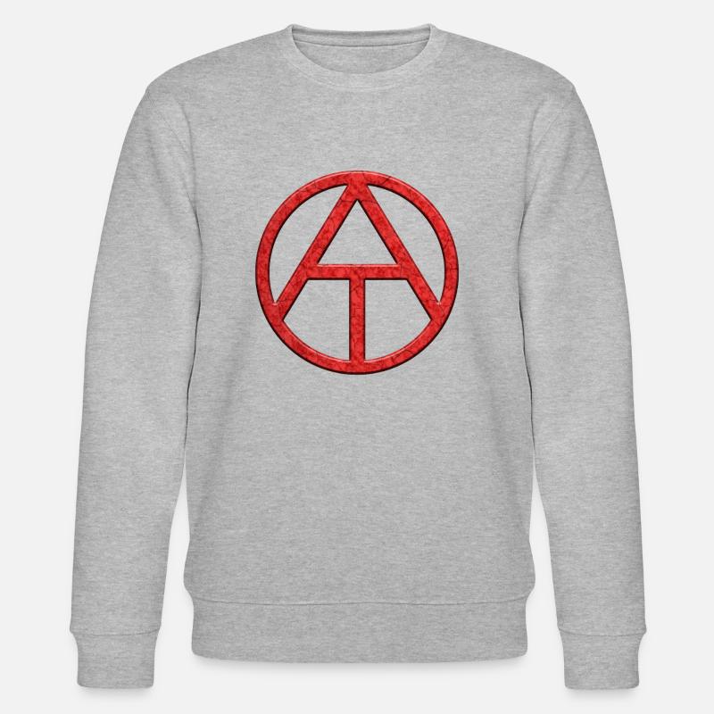 ATHEISMUS SYMBOL - Stanley/Stella Unisex Bio-Sweatshirt CHANGER  - Grau meliert