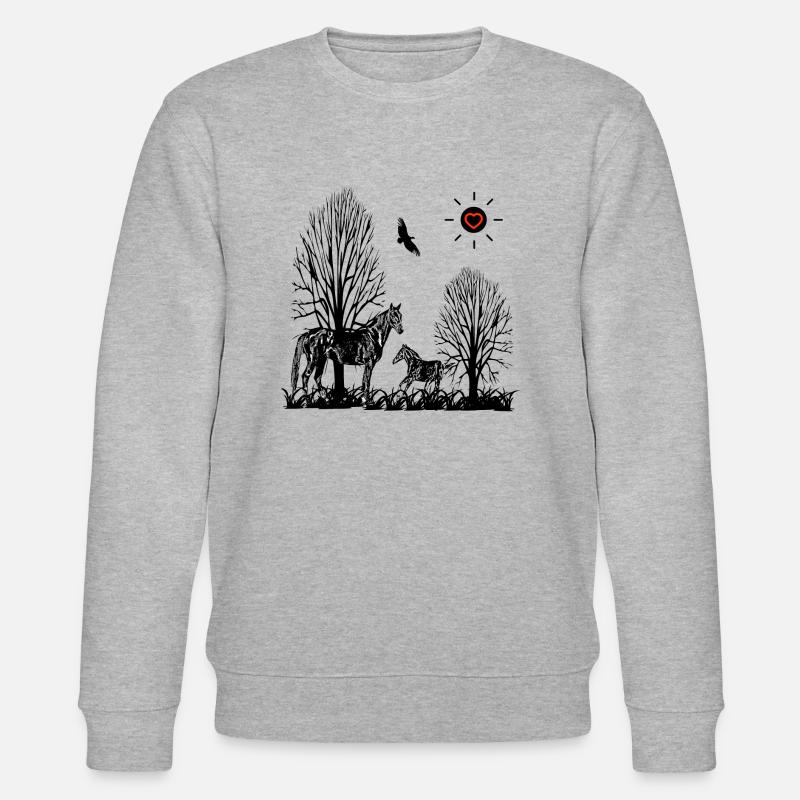 Pferde - Stanley/Stella Unisex Bio-Sweatshirt CHANGER  - Grau meliert
