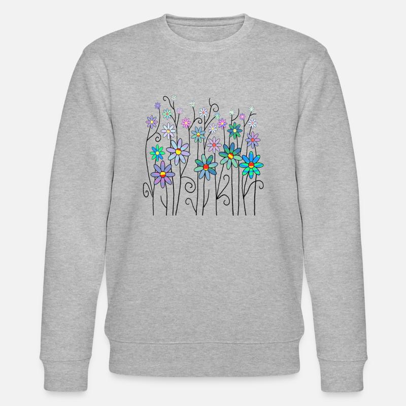 Blumen - Stanley/Stella Unisex Bio-Sweatshirt CHANGER  - Grau meliert