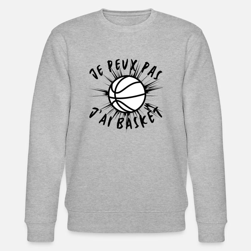 J' PEUX PAS J'AI BASKET - Sweat bio CHANGER Stanley/Stella Unisexe - gris chiné