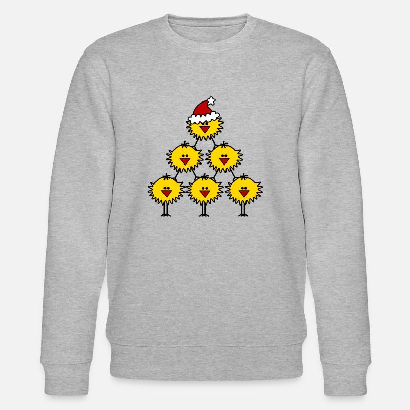 Weihnachtsküken - Stanley/Stella Unisex Bio-Sweatshirt CHANGER  - Grau meliert