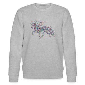 Tölter3 Konfetti - Stanley/Stella Unisex Bio-Sweatshirt CHANGER  - Grau meliert - Vorne - Nik (191cm) & Marisol (170cm)
