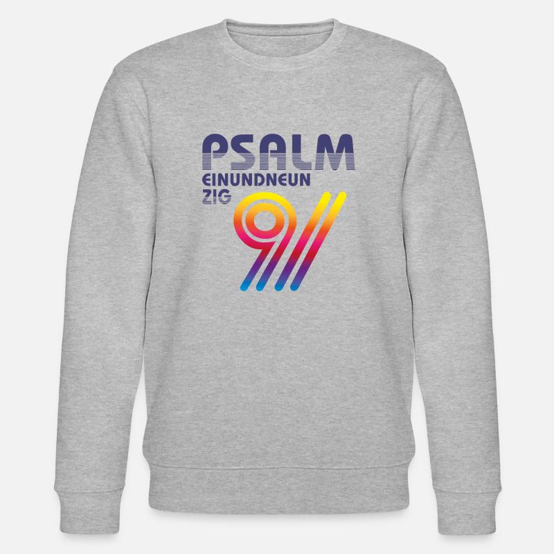 Psalm 91 Sport Retro - Stanley/Stella Unisex Bio-Sweatshirt CHANGER  - Grau meliert