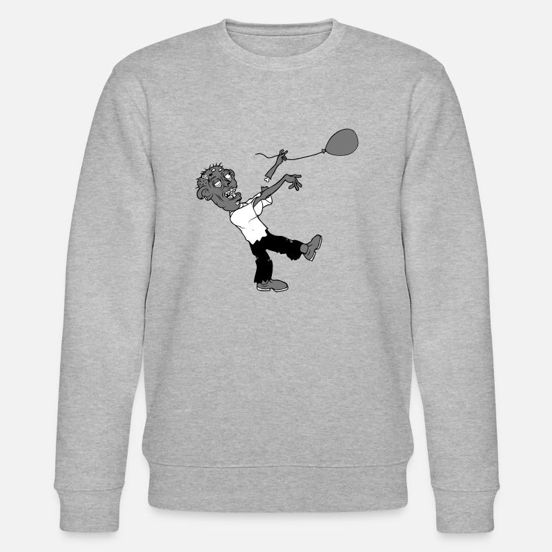 Zombie verliert Luftballon - Stanley/Stella Unisex Bio-Sweatshirt CHANGER  - Grau meliert