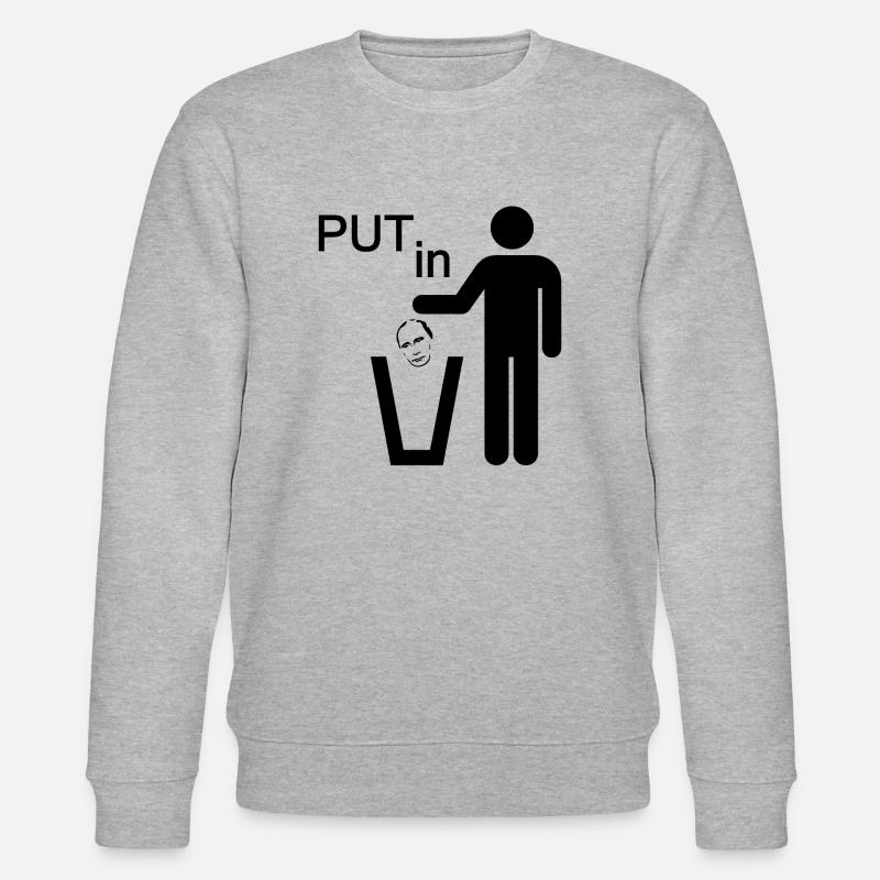 Put Putin in... - Stanley/Stella Unisex Bio-Sweatshirt CHANGER  - Grau meliert