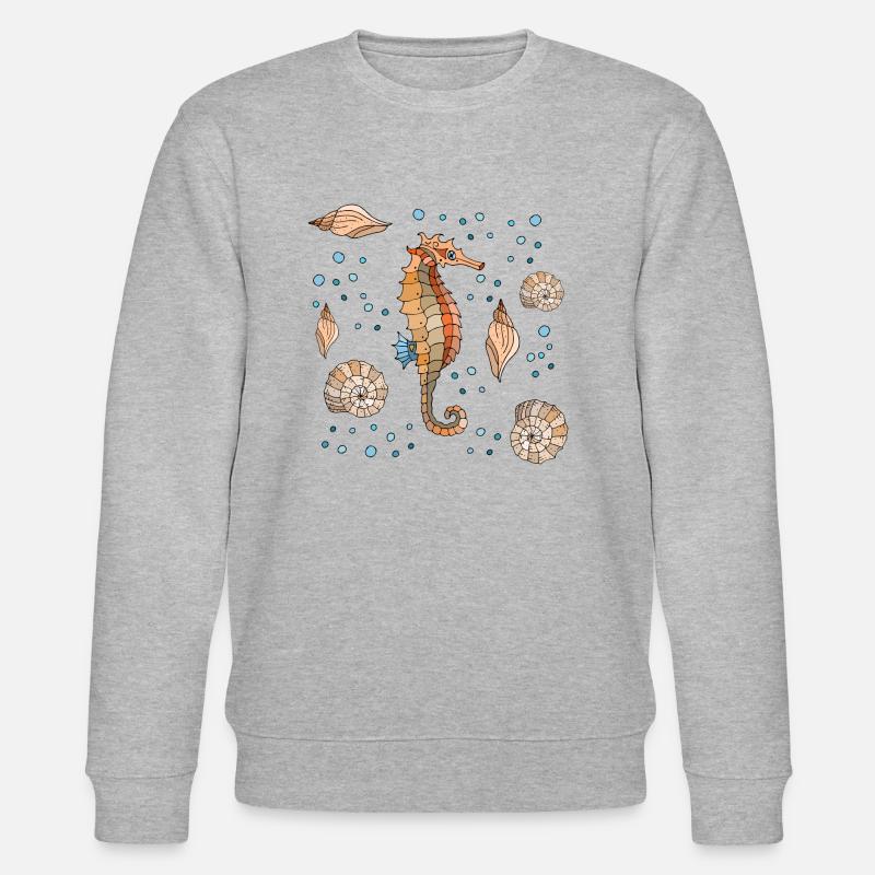 Seepferdchen - Stanley/Stella Unisex Bio-Sweatshirt CHANGER  - Grau meliert