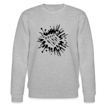 Tropfen Farbklecks Mischpult - Stanley/Stella Unisex Bio-Sweatshirt CHANGER  - Grau meliert - Vorne - Nik (191cm) & Marisol (170cm)