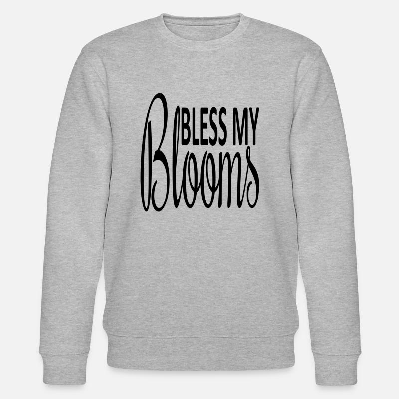 Bless my Blooms - Stanley/Stella Unisex Bio-Sweatshirt CHANGER  - Grau meliert