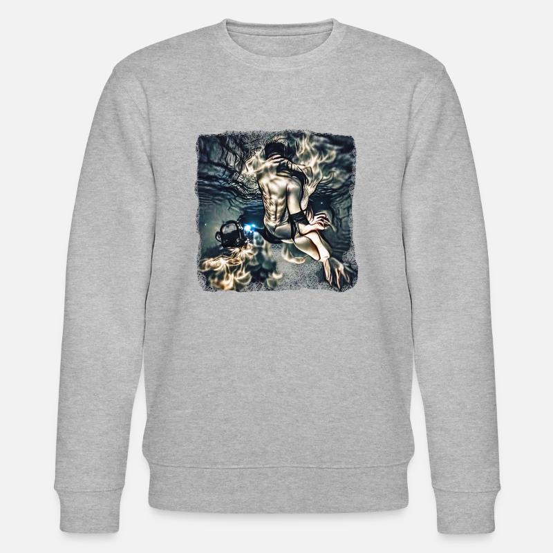 Embrace The Darkness - Stanley/Stella Unisex Bio-Sweatshirt CHANGER  - Grau meliert