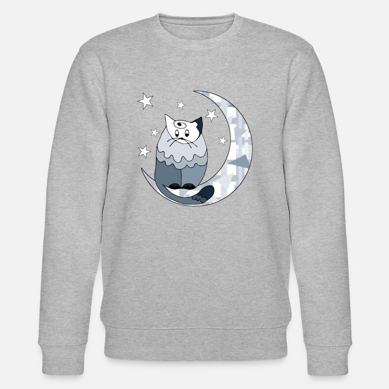 Katze - Stanley/Stella Unisex Bio-Sweatshirt CHANGER  - Grau meliert